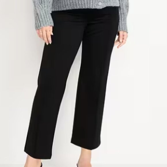 Maternity Full-Panel Stevie Straight Pants Size L Black Jack - Picture 5 of 5